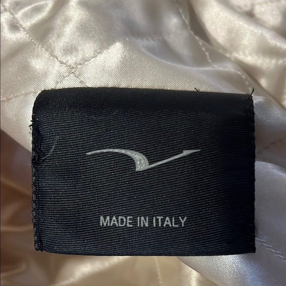 Kei Violanti Beige and White Wool Coat Fur Trim Size 46 US L - Picture 6 of 6